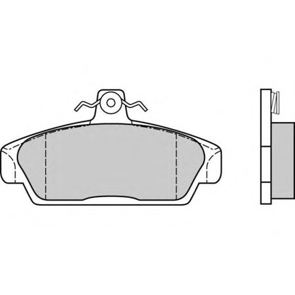 Photo Brake Pad Set, disc brake E.T.F. 120529