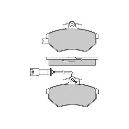 Zdjęcie Zestaw klocków hamulcowych, hamulce tarczowe E.T.F. 120643