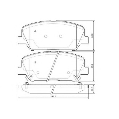 Photo Brake Pad Set, disc brake E.T.F. 121530