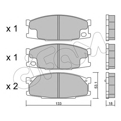 Photo Brake Pad Set, disc brake CIFAM 8229090