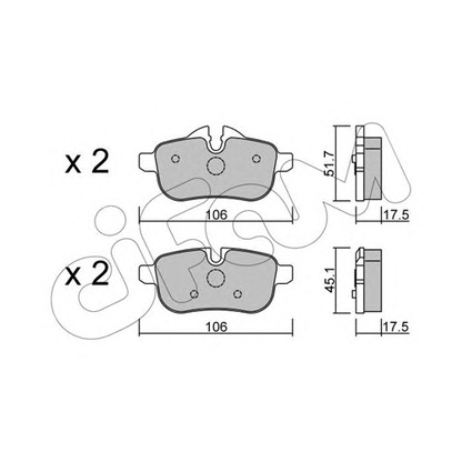 Photo Brake Pad Set, disc brake CIFAM 8229190