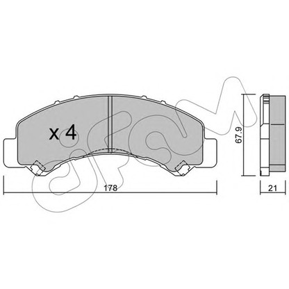 Photo Brake Pad Set, disc brake CIFAM 8229220