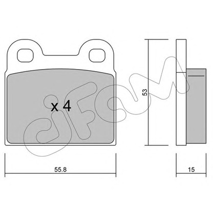 Foto Kit pastiglie freno, Freno a disco CIFAM 8220021