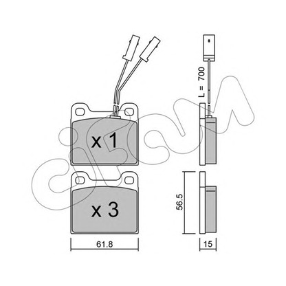 Foto Kit pastiglie freno, Freno a disco CIFAM 8220031