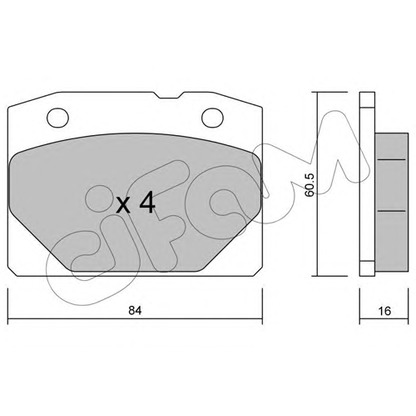 Foto Juego de pastillas de freno CIFAM 8220070