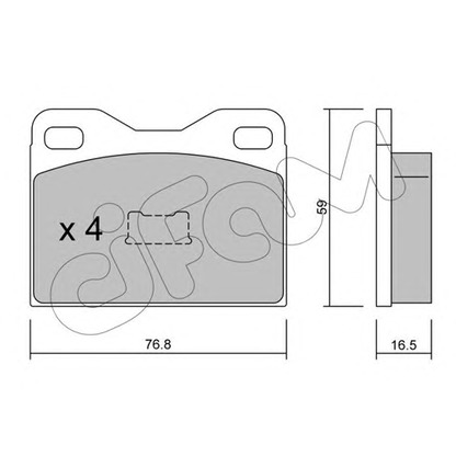 Photo Kit de plaquettes de frein, frein à disque CIFAM 8220151