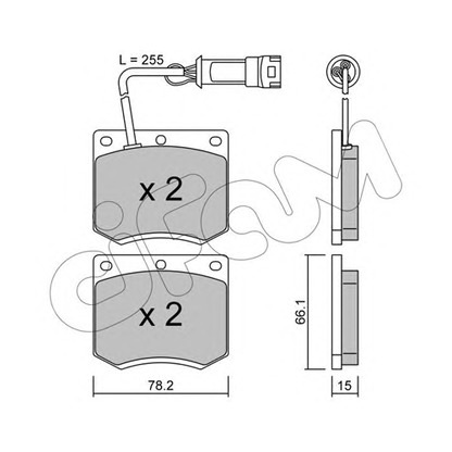 Photo Kit de plaquettes de frein, frein à disque CIFAM 8220231