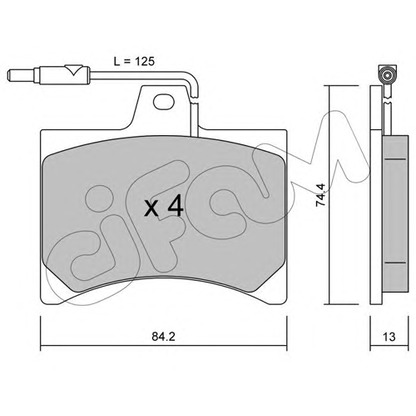 Photo Brake Pad Set, disc brake CIFAM 8220250