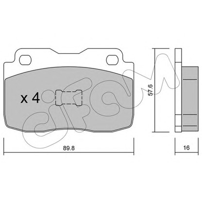 Photo Brake Pad Set, disc brake CIFAM 8220280