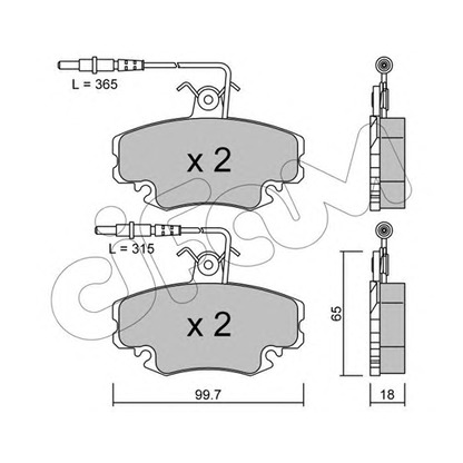 Photo Brake Pad Set, disc brake CIFAM 8220321