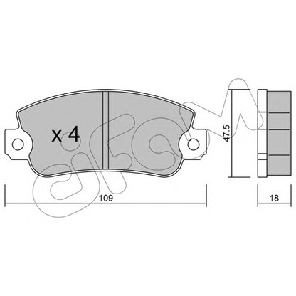 Foto Kit pastiglie freno, Freno a disco CIFAM 8220330