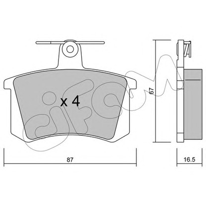 Photo Brake Pad Set, disc brake CIFAM 8220480