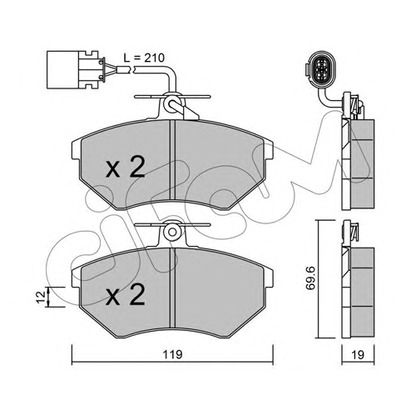 Photo Brake Pad Set, disc brake CIFAM 8220501