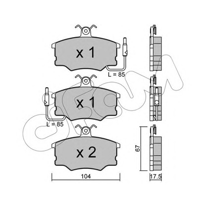 Photo Brake Pad Set, disc brake CIFAM 8220530