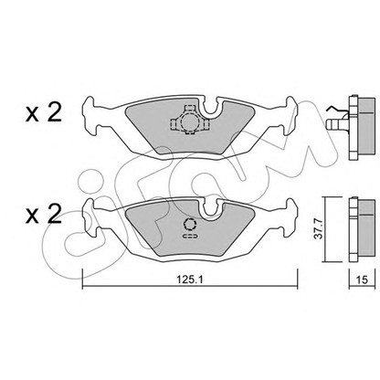 Photo Brake Pad Set, disc brake CIFAM 8220700