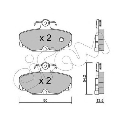 Photo Brake Pad Set, disc brake CIFAM 8220950