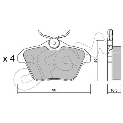 Photo Kit de plaquettes de frein, frein à disque CIFAM 8221130