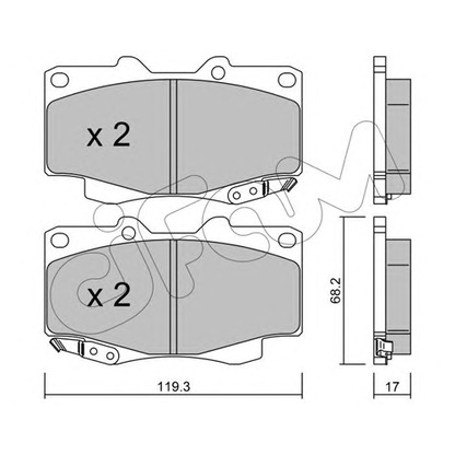 Photo Brake Pad Set, disc brake CIFAM 8221291