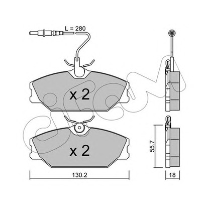 Photo Brake Pad Set, disc brake CIFAM 8221420