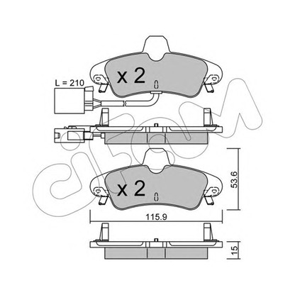 Foto Bremsbelagsatz, Scheibenbremse CIFAM 8221432