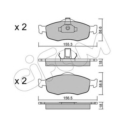 Photo Brake Pad Set, disc brake CIFAM 8221460