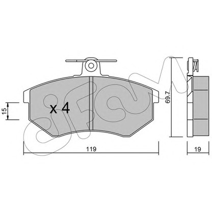 Foto Kit pastiglie freno, Freno a disco CIFAM 8221480