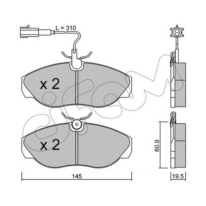 Photo Brake Pad Set, disc brake CIFAM 8221541