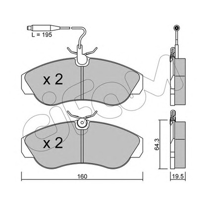 Photo Brake Pad Set, disc brake CIFAM 8221550