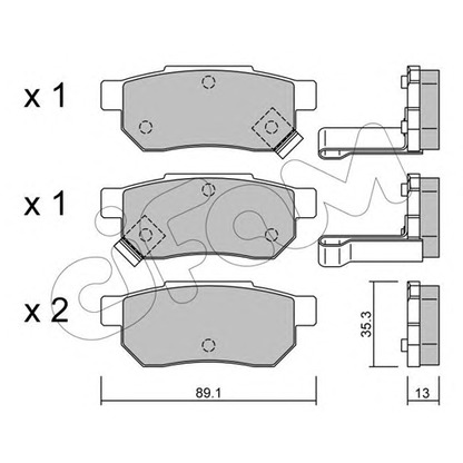 Photo Brake Pad Set, disc brake CIFAM 8221701