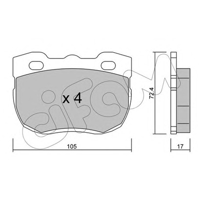 Photo Brake Pad Set, disc brake CIFAM 8221771