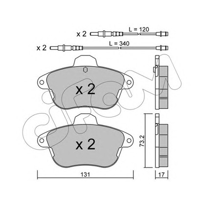 Photo Brake Pad Set, disc brake CIFAM 8221841