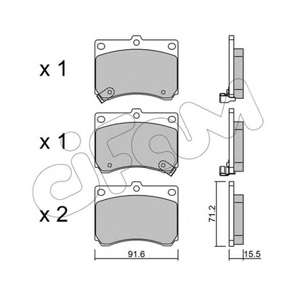 Photo Brake Pad Set, disc brake CIFAM 8221970