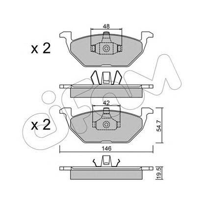 Photo Brake Pad Set, disc brake CIFAM 8222111