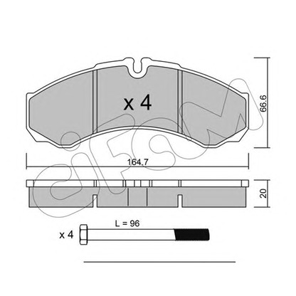 Photo Brake Pad Set, disc brake CIFAM 8222120