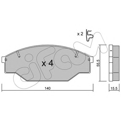 Photo Brake Pad Set, disc brake CIFAM 8222270