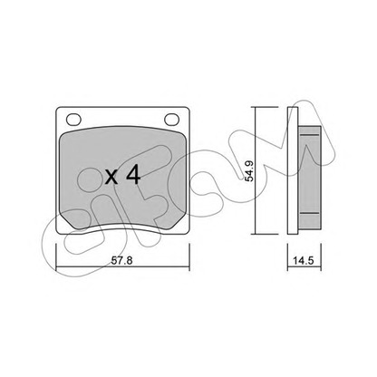 Photo Kit de plaquettes de frein, frein à disque CIFAM 8222290