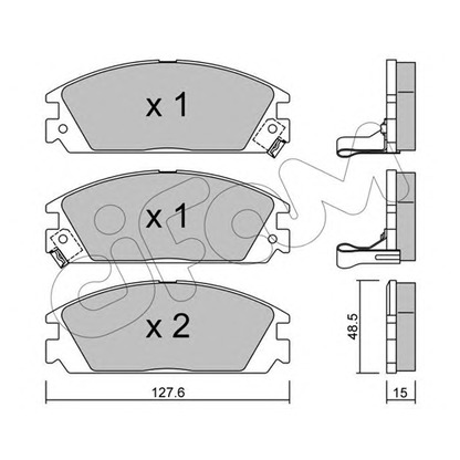 Photo Brake Pad Set, disc brake CIFAM 8222371