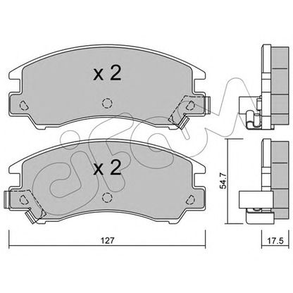 Photo Brake Pad Set, disc brake CIFAM 8222410