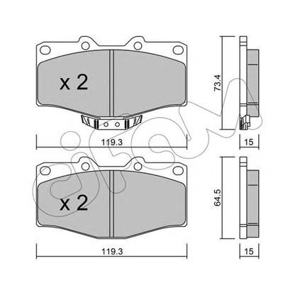 Photo Brake Pad Set, disc brake CIFAM 8222420