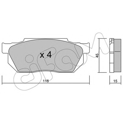 Photo Brake Pad Set, disc brake CIFAM 8222470