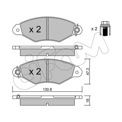 Photo Brake Pad Set, disc brake CIFAM 8222530