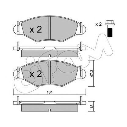 Photo Brake Pad Set, disc brake CIFAM 8222541