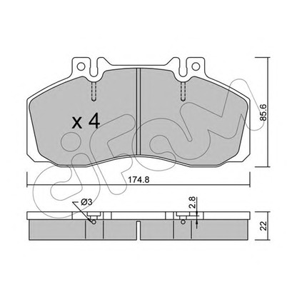 Photo Brake Pad Set, disc brake CIFAM 8222670