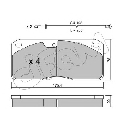 Photo Brake Pad Set, disc brake CIFAM 8222700K