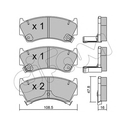 Photo Brake Pad Set, disc brake CIFAM 8222780