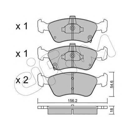 Photo Brake Pad Set, disc brake CIFAM 8222870