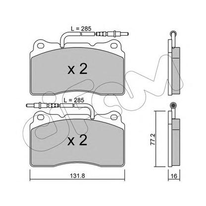 Photo Brake Pad Set, disc brake CIFAM 8222882