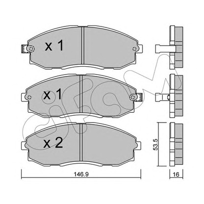 Photo Brake Pad Set, disc brake CIFAM 8222970