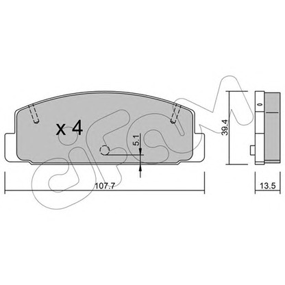 Photo Brake Pad Set, disc brake CIFAM 8223020