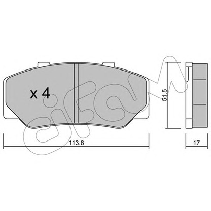 Photo Brake Pad Set, disc brake CIFAM 8223080